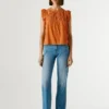 Bluse mit Plissee-Details Bluse mit Plissee-Details