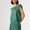 Bluse mit Plissee-Details Bluse mit Plissee-Details