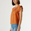 Bluse mit Plissee-Details Bluse mit Plissee-Details