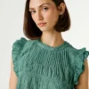 Bluse mit Plissee-Details Bluse mit Plissee-Details