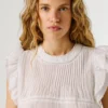 Bluse mit Plissee-Details