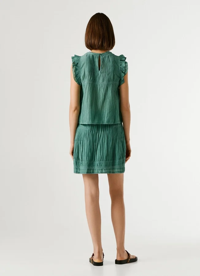 Bluse mit Plissee-Details Bluse mit Plissee-Details