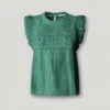 Bluse mit Plissee-Details Bluse mit Plissee-Details