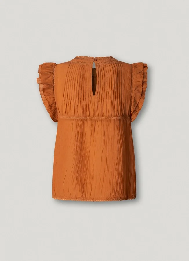 Bluse mit Plissee-Details Bluse mit Plissee-Details