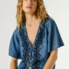 Bluse mit Stickdetails