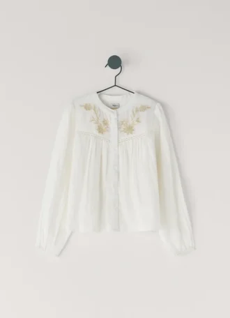 Bluse mit Stickdetails