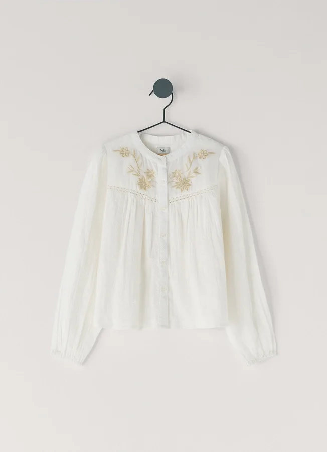 Bluse mit Stickdetails Bluse mit Stickdetails