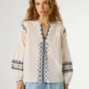 Bluse mit Stickdetails