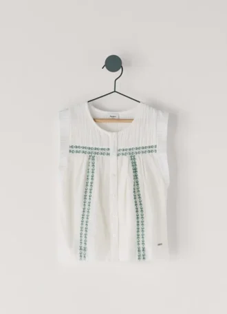 Bluse mit Stickdetails