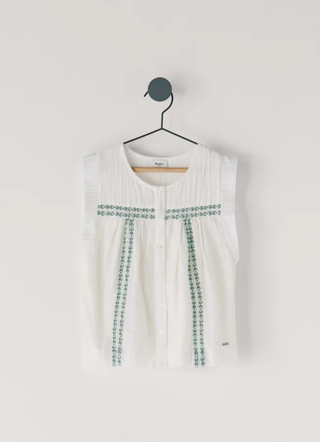 Bluse mit Stickdetails Bluse mit Stickdetails