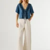 Bluse mit Stickdetails