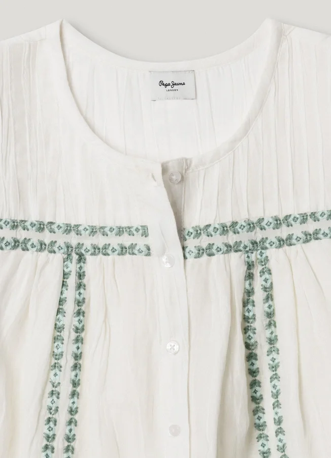 Bluse mit Stickdetails Bluse mit Stickdetails
