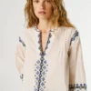Bluse mit Stickdetails