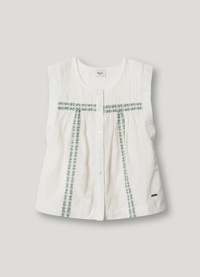 Bluse mit Stickdetails Bluse mit Stickdetails