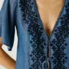 Bluse mit Stickdetails