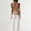 Bluse mit V-Ausschnitt und Rüschen Bluse mit V-Ausschnitt und Rüschen