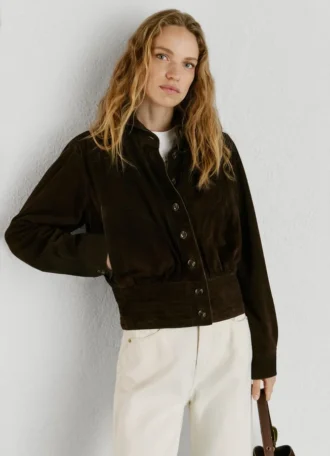 Bomberjacke aus Wildleder