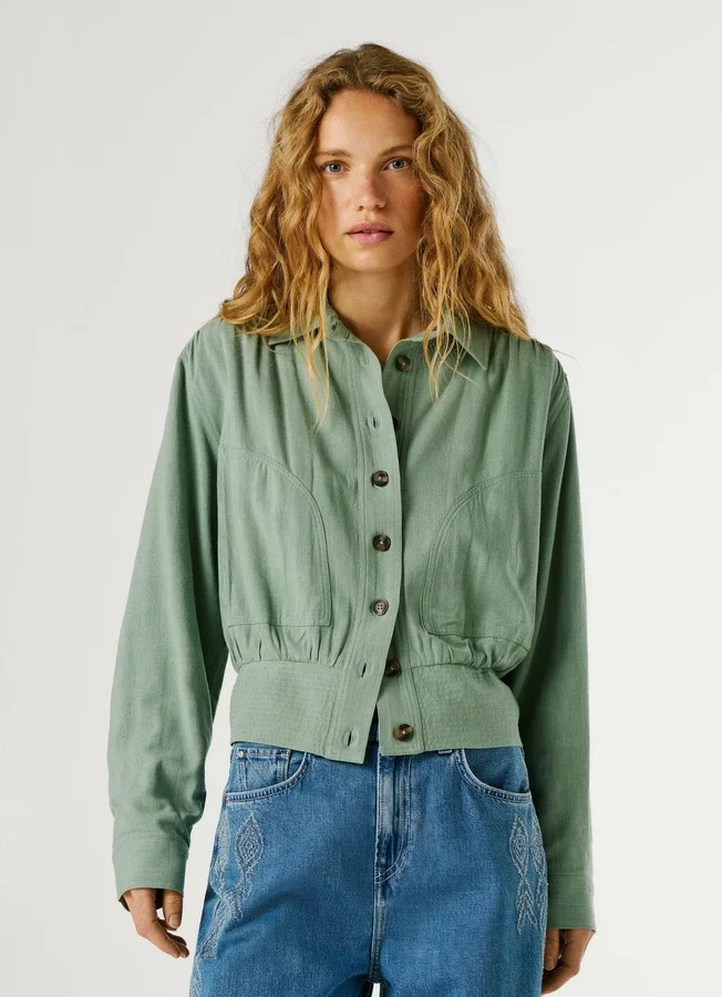 Bomberjacke mit Hemdkragen Bomberjacke mit Hemdkragen