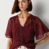 Chiffonbluse mit Polka-Dot-Print Chiffonbluse mit Polka-Dot-Print