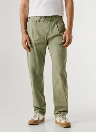 Chino aus Popeline in lockerer Passform