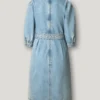 Denim-Minikleid mit V-Ausschnitt