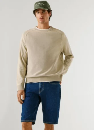 Denim-Shorts in gerader Passform