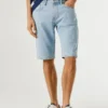 Denim-Shorts in gerader Passform
