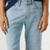Denim-Shorts in gerader Passform
