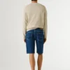 Denim-Shorts in gerader Passform