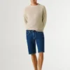 Denim-Shorts in gerader Passform