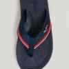 Dreipunkt-Strand-Flip-Flops mit Logo
