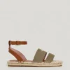Flache Jute-Sandalen