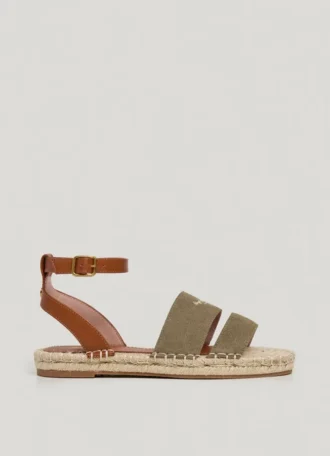 Flache Jute-Sandalen