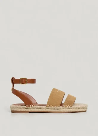 Flache Jute-Sandalen