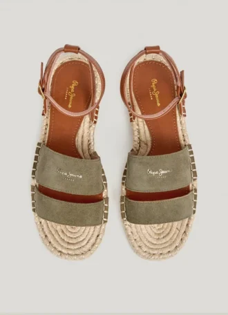 Flache Jute-Sandalen