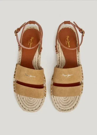 Flache Jute-Sandalen