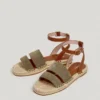 Flache Jute-Sandalen