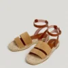 Flache Jute-Sandalen