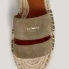 Flache Jute-Sandalen