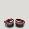 Flache Sandalen mit doppelter Schnalle