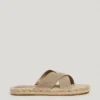 Flache Sandalen mit gekreuzten Riemen