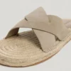 Flache Sandalen mit gekreuzten Riemen