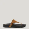 Flache Wildledersandalen