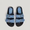 Flache Wildledersandalen