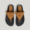 Flache Wildledersandalen