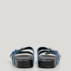 Flache Wildledersandalen