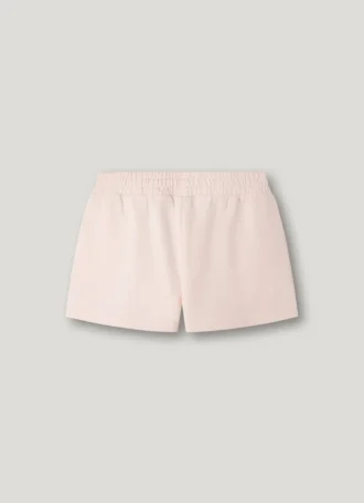 Fleece-Shorts mit aufgedrucktem Logo