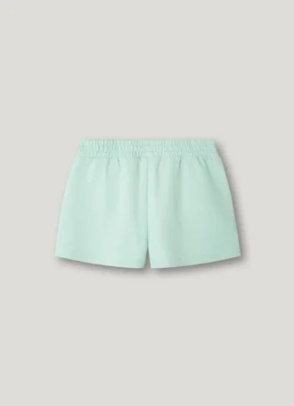 Fleece-Shorts mit aufgedrucktem Logo