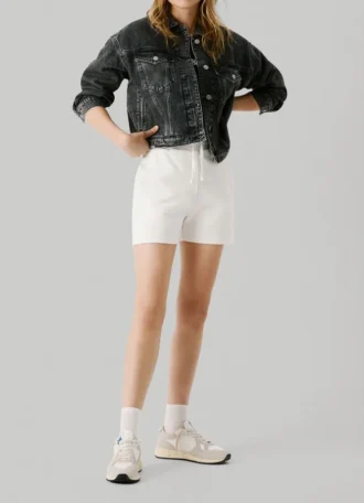 Fleece-Shorts mit verstellbarem Bund