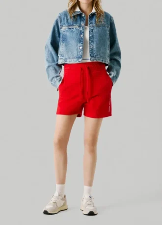 Fleece-Shorts mit verstellbarem Bund
